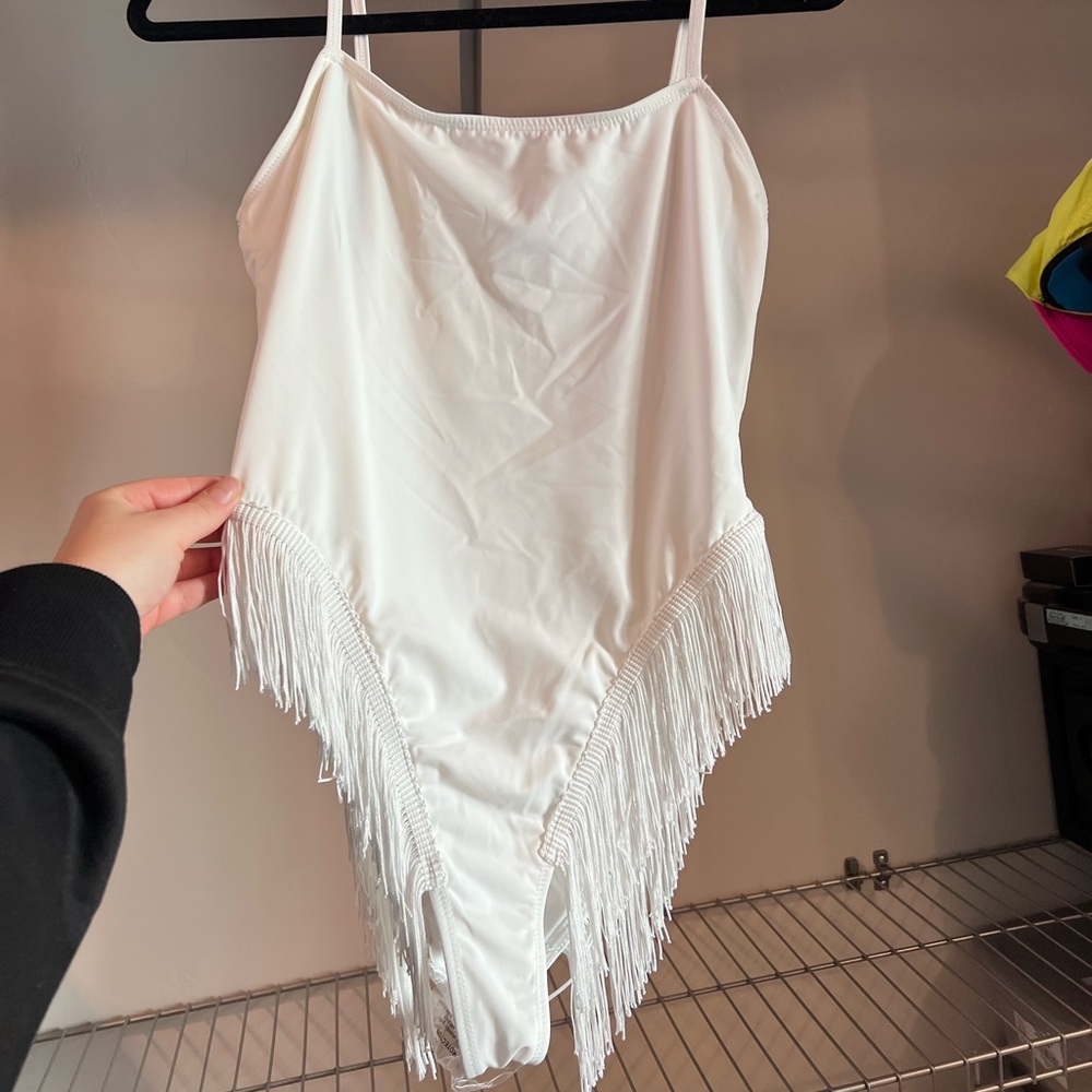 Pretty little thing fringe swim suit - size us 8, never worn